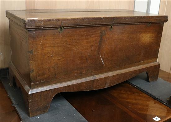 An early 19th century oak trunk W.107cm